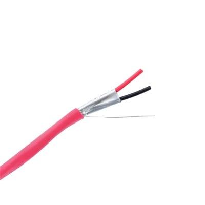 Bobina de 305 Metros de Alambre Calibre 2 x 16 AWG / Con Blindaje Tipo FPLP-CL2P Resistente al Fuego / Color Rojo / Para Sistemas Contra Incendio o Sistemas de Evacuación
