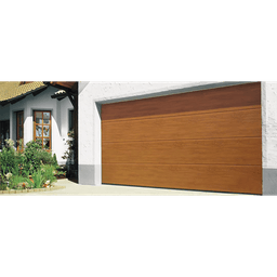 Puerta de Garage D/ Alta calidad / 12x7 pies / AISLADA / Estilo Americana / Imitacion Madera / Golden Oak / Linea Central .