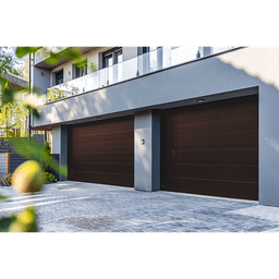 Puerta de Garage D / Alta calidad / 9x9 pies / 1 3/4" Aislante Termico / Estilo Americana / Imitacion Madera / BLACK WALNUT .