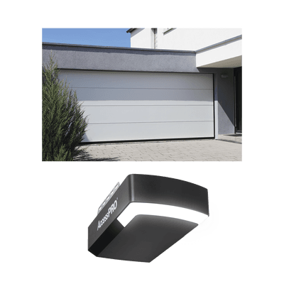 KIT COMPLETO Puerta D/ Garage 12x7 Pies / Lisa Linea Central / Color blanco / Insulada / Incluye Motor FS1000APPRT / 1/2HP / Fuerte/Silencioso/Luz LED/Motor DC .