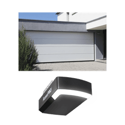 KIT COMPLETO Puerta D/ Garage 12x7 Pies / Lisa Linea Central / Color blanco / Insulada / Incluye Motor FS1000APPRT / 1/2HP / Fuerte/Silencioso/Luz LED/Motor DC .