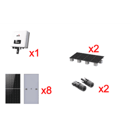Kit Solar Interconexion 5kW 220Vca / Inversor AFORE / 8 Paneles de 620W / Montaje Incluido  