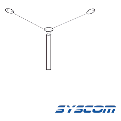 Antena HF, Base, Rango de Frecuencia 2 - 30 MHz. (cortada a la frecuencia solicitada).