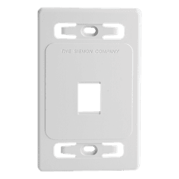 Placa de Pared Modular MAX, de 1 Salida, Color Blanco, Version Bulk (Sin Empaque Individual)