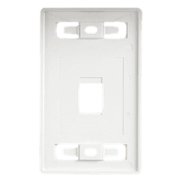 Placa de Pared Modular MAX, de 1 Salida, Color Blanco, Version Bulk (Sin Empaque Individual)