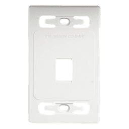 Placa de Pared Modular MAX, de 1 Salida, Color Blanco, Version Bulk (Sin Empaque Individual)