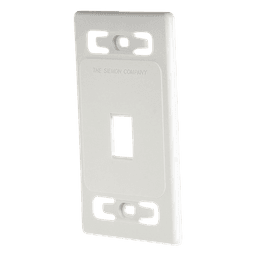 Placa de Pared Modular MAX, de 1 Salida, Color Blanco, Version Bulk (Sin Empaque Individual)