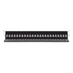 Patch Panel / 24 Puertos / Blindado / Cat 6A / Plano / 1UR