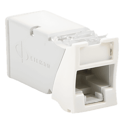 Jack Z-Max UTP Categoría 6, Montaje Híbrido en Placa de Pared (Plano y Angulado), Color Blanco