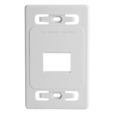Placa de Pared Modular MAX, de 2 Salidas, Color Blanco, Versión Bulk (Sin Empaque Individual)