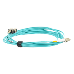 Jumper de Fibra Óptica / Multimodo 50/125 OM3 / LC-SC Duplex / OFNR / 5 m (16.40 ft) / Color Aqua