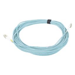 Jumper de Fibra Óptica / Multimodo OM3 50/125 µm / LC-LC Duplex / OFNR / 15 m (49.21 ft) / Aqua