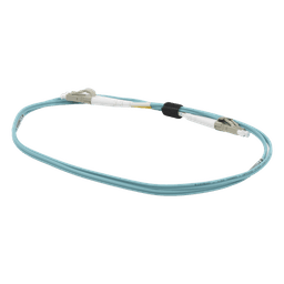 Jumper de Fibra Óptica Multimodo 50/125 OM3 XGLO, LC-LC Duplex, OFNR, Color Aqua, 1 Metro (3.28 Pies)