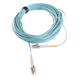 Jumper de Fibra Óptica Multimodo 50/125 XGLO OM3, LC-LC Duplex, OFNR, Color Aqua, 10 Metros (32.81 Pies)