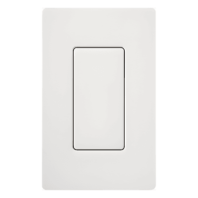 Inserto ciego estilo Designer para cubrir espacios sin usar en placas de pared Lutron Claro y Satin Colors, instalación a presión sin tornillos, color blanco brillante