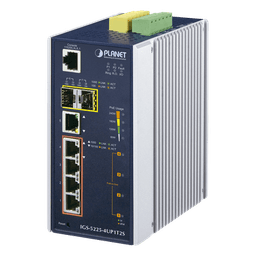 Switch Industrial Administrable 4 Puertos Gigabit c/Ultra PoE 802.3af/at, 2 Puertos SFP