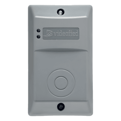 Lector de badge inalámbrico para armado y desarmado de sistemas Videofied, uso interior/exterior con batería de litio de 4 años