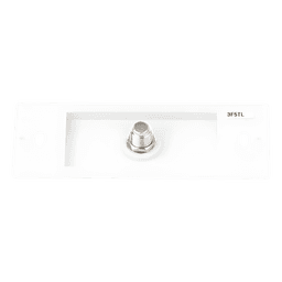 Toma de pared para cable coaxial con conector tipo F de 75 ohms, estilo Designer de la línea Claro, para señal de TV, color blanco brillante