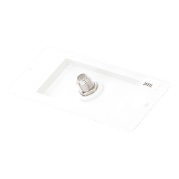 Toma de pared para cable coaxial con conector tipo F de 75 ohms, estilo Designer de la línea Claro, para señal de TV, color blanco brillante