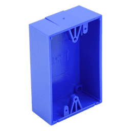 Caja trasera de montaje color azul para estaciones de parada STOPPER