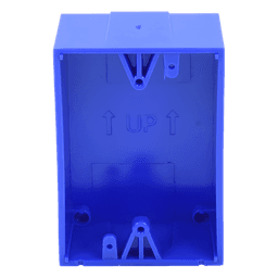 Caja trasera de montaje color azul para estaciones de parada STOPPER