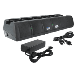 Multicargador de 6 cavidades para radios Icom IC-F3003, IC-4003 para baterías Ni-Mh  BP264 o genéricas.