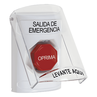 Botón Multipropósito, Texto Salida De Emergencia, Llave para Restablecer, Bocina Integrada De Alarma, Tapa De Policarbonato, 2 Relevadores forma C, Interior