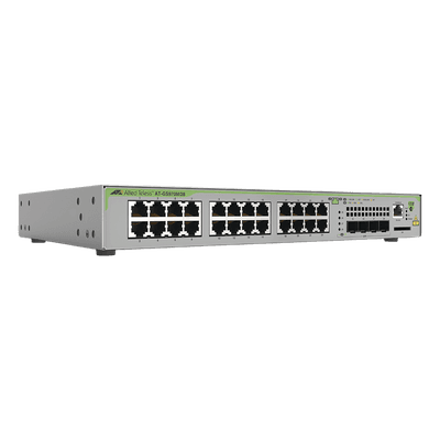 Switch Administrable CentreCOM GS970M, Capa 3 de 24 Puertos 10/100/1000 Mbps + 4 SFP Gigabit