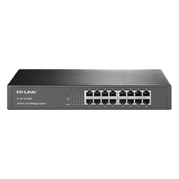 Switch / 16 Puertos / 10/100 Mbps / Escritorio y Rack / 13 Pulgadas / Sin Ventilador