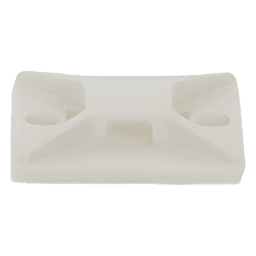 Base Adhesiva para Cinchos / 4 Vías / 25.4 mm x 25.4 mm (1in x 1in) / Interior / ABS Blanco