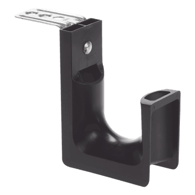 Sujetador STRONGHOLD tipo J (J-Hook), Con Soporte para Montaje en Techo, Para 46 Cables Cat6, Nylon 6.6, Color Negro, 1 pieza