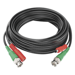 Cable Coaxial (BNC RG59) + Alimentación / SIAMES / 5 Metros (16.40 Pies) / 100% Cobre / Para Cámaras 4K / Uso Interior y Exterior