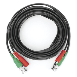 Cable Coaxial (BNC RG59) + Alimentación / SIAMES / 5 Metros (16.40 Pies) / 100% Cobre / Para Cámaras 4K / Uso Interior y Exterior