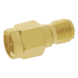Adaptador en Línea / SMA Macho a SMA Hembra Inverso / Cuerpo Bronce Oro / Contacto Oro / Aislante Teflón