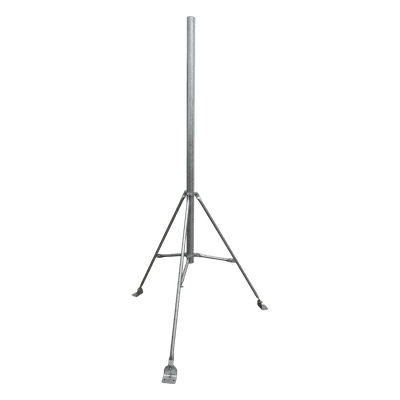 Mástil con Tripié / 2" x 1.5 m (4.9 ft) / Acero Galvanizado en Caliente / ASTM A-36 / Instalación en Losa