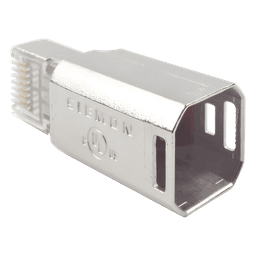 Plug RJ45 Cat6A Blindado, Terminación en Campo, Compatible con Todas las Categorías, Sin Clip Protector de Seguro