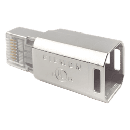 Plug RJ45 Cat6A Blindado, Terminación en Campo, Compatible con Todas las Categorías, con Clip Protector de Seguro