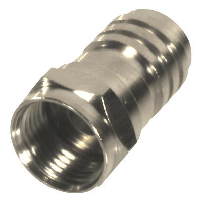 Conector Coaxial F Macho / Plegable / RG-59/U / 75 Ohm / Cuerpo Níquel / 24 mm