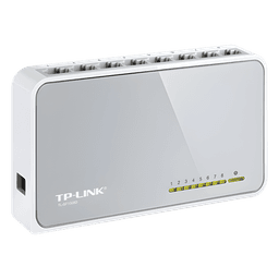 Switch de escritorio / 8 puertos / 10/100 Mbps / Auto-MDI/MDIX / Green Ethernet / 5.3x3.1x0.9 in