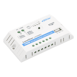 Controlador de Carga Solar PWM / 10A / 12/24V Auto / USB 5V/2A / Tierra Positivo Común / LED