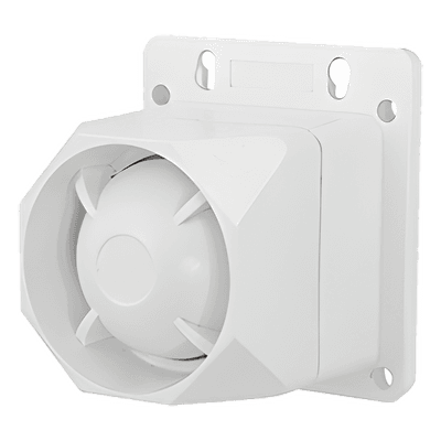 Sirena Exterior / 112 dB a 100 cm / 25W / Rango 1.5 a 3.5 kHz / Dos Tonos / ABS con Protección UV
