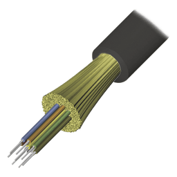 Cable de Fibra Óptica de 12 Hilos, Interior/Exterior, Tight Buffer, No Conductiva (Dieléctrica), LS0H, Multimodo OM4 50/125 Optimizada, 1 Metro (3.28 Pies)