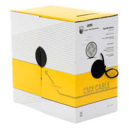Bobina de Cable / Cat5e UTP / 305 m (1000 ft) / CCA / 24 AWG / 100 MHz / Interior / Negro