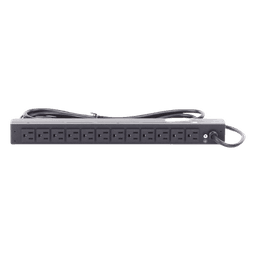 PDU Básico Rack / 12 Tomas NEMA 5-15R Traseras / 15 Amp / 120 Vca / 1UR / Cable 4.5 m (14.8 ft)