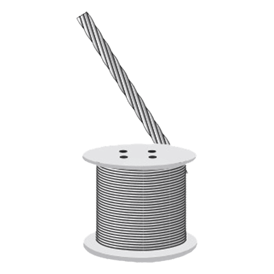 Cable Retenida 7 Hilos, Resistencia 2154 Kg. Diámetro 1/4" (Precio por Metro).