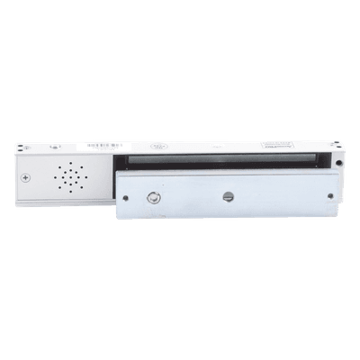 Chapa magnética 600Lb con  Buzzer de alarma de puerta mantenida abierta / LED indicador de estado /  Sensor de estado de placa/ Libre de Magnetismo Residual