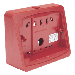 Caja de Montaje en Superficie / Para Anunciador Remoto / Ángulo 15° / Entradas 1/2 in NPT / Color Rojo