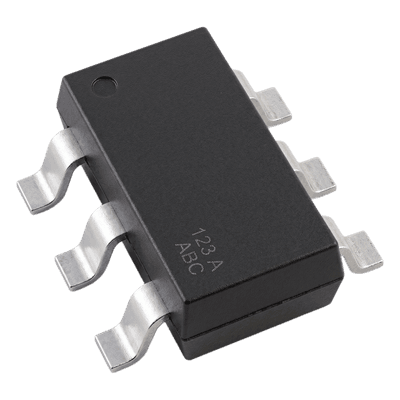 Conmutador RF SPDT / 10 kHz a 3 GHz / Pérdida de Inserción 0.8 dB / Aislamiento 35 dB / Encapsulado SOT-23 6 Terminales / Tecnología CMOS