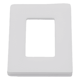 Placa de pared sin tornillos visibles de 1 espacio (1 gang), acabado satinado color Snow, para atenuadores y controles Lutron de apertura estilo designer