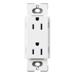 Tomacorriente Dúplex / 15 A / 125 V / Caja Estándar Tipo Americano / Color Snow / Certificación UL y CSA